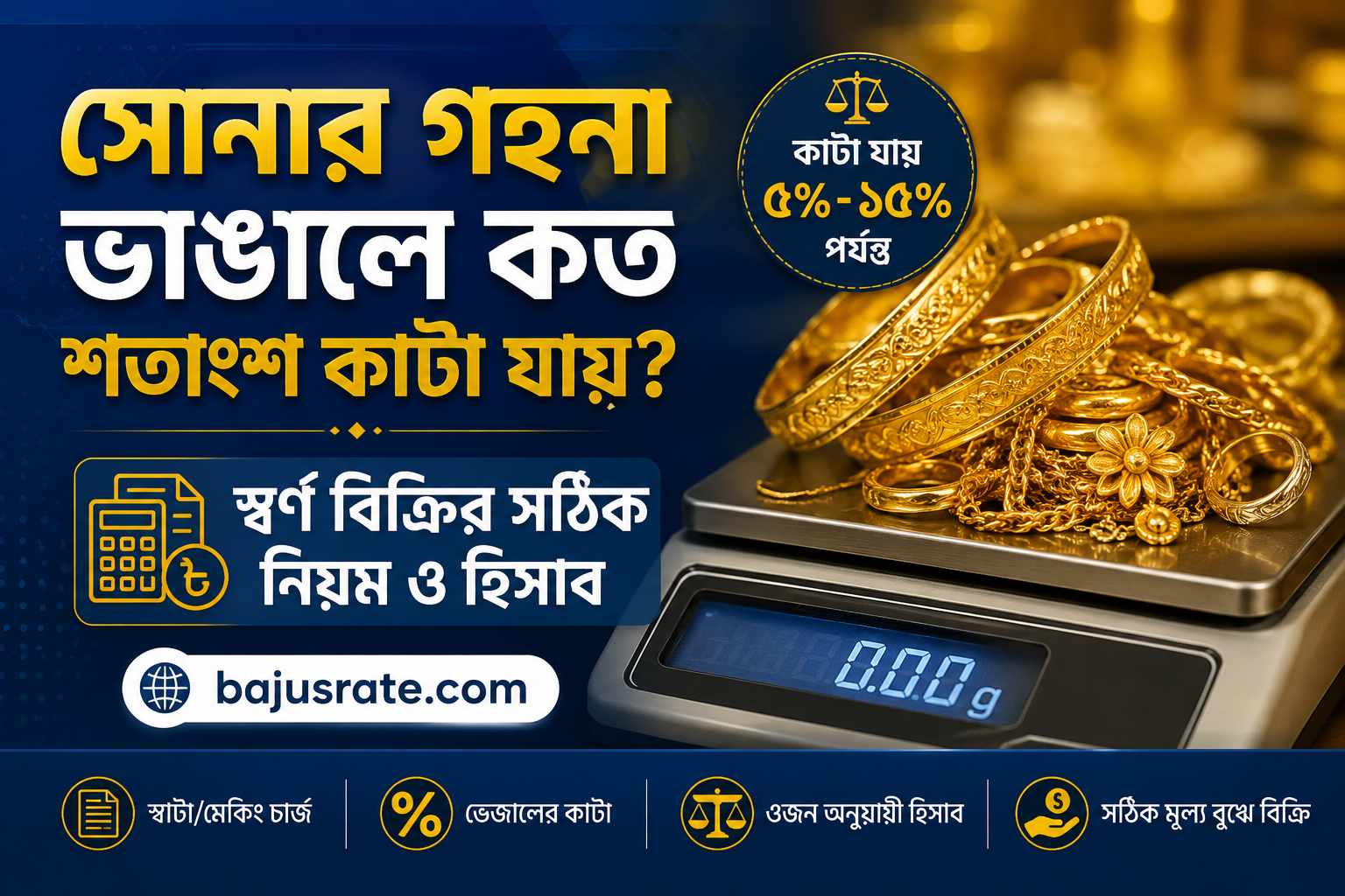 সোনার গহনা ভাঙালে কত শতাংশ কাটা যায়? স্বর্ণ বিক্রির সঠিক নিয়ম ও হিসাব bajusrate_thumbnail_v1_150kb
